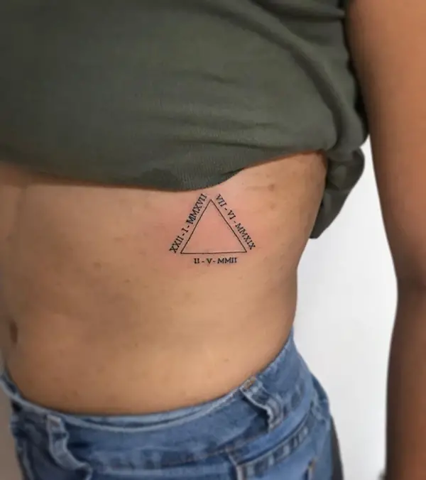 Cool tattoo combine with geometric shapes