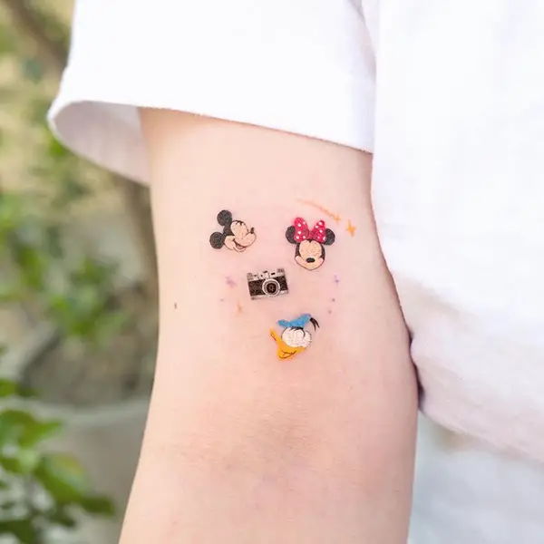 Cute Disney Characters Tattoo