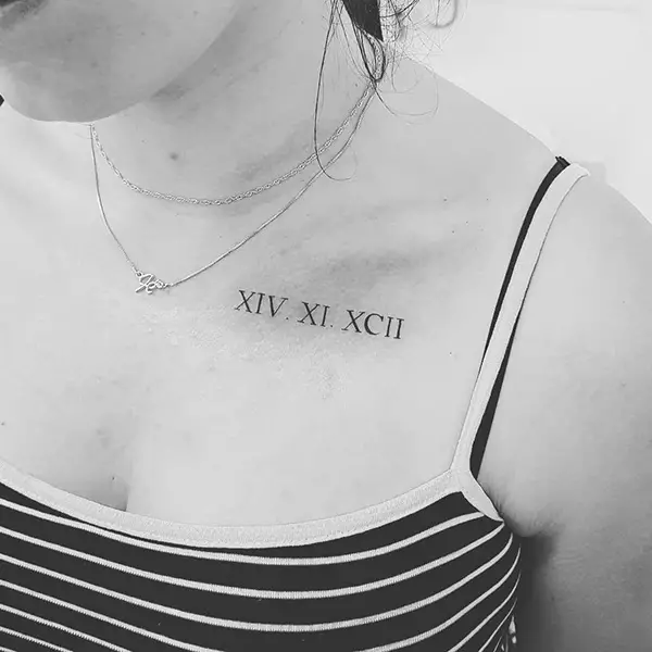 Delicate Collarbone Tattoo