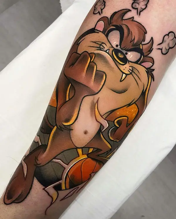 Furious Taz Mania Tattoo