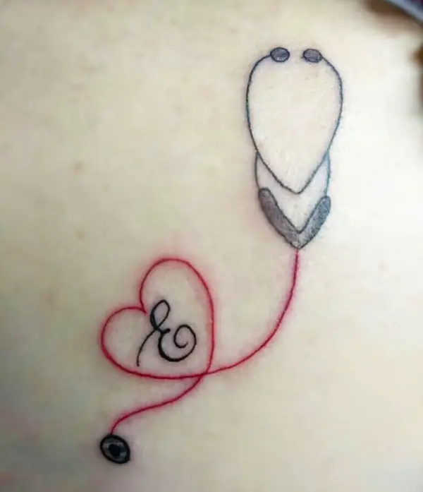 Heart with an Initial Tattoo