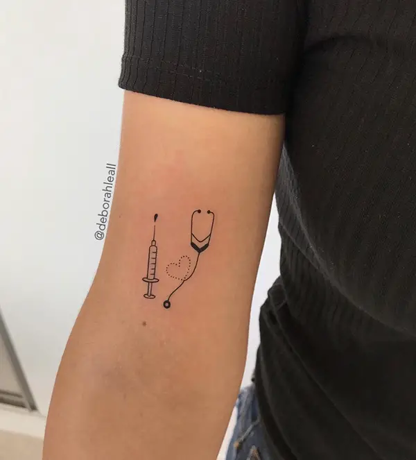 Injection and Stethoscope Tattoo