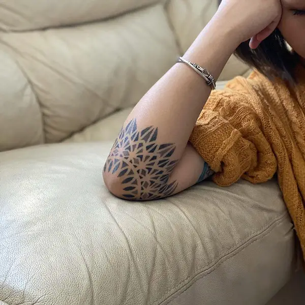 Mandala Tattoo on Elbow