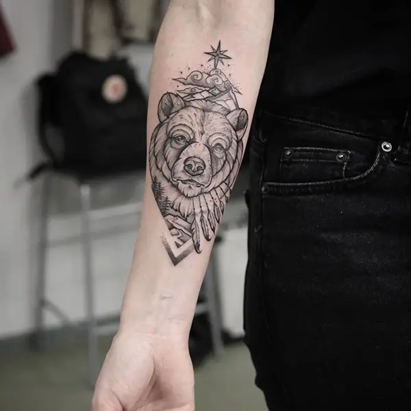 Nature Bear Tattoo