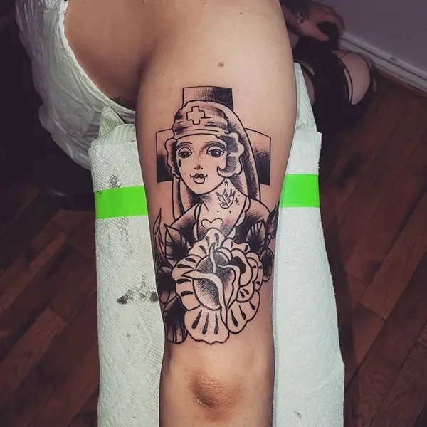 Nurse Tattoo on the Arm