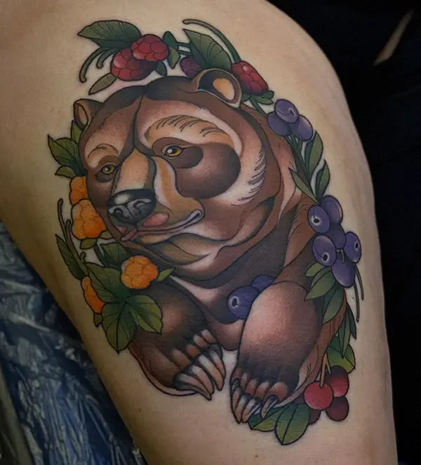 Outstanding Bear Tattoo