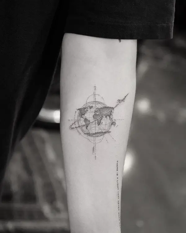 Pointillist Style, the World Tattoo