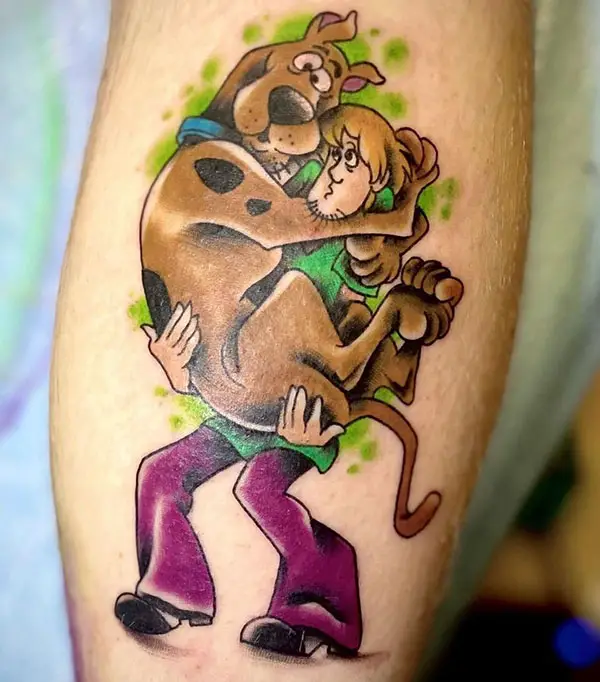 Shaggy Holding Scooby-Doo in his Arms