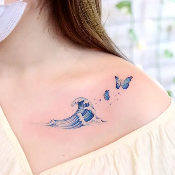 Tattoo with Waves