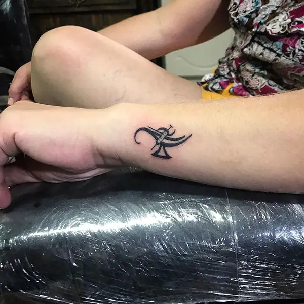 Tattoo with a Symbol of Nursing