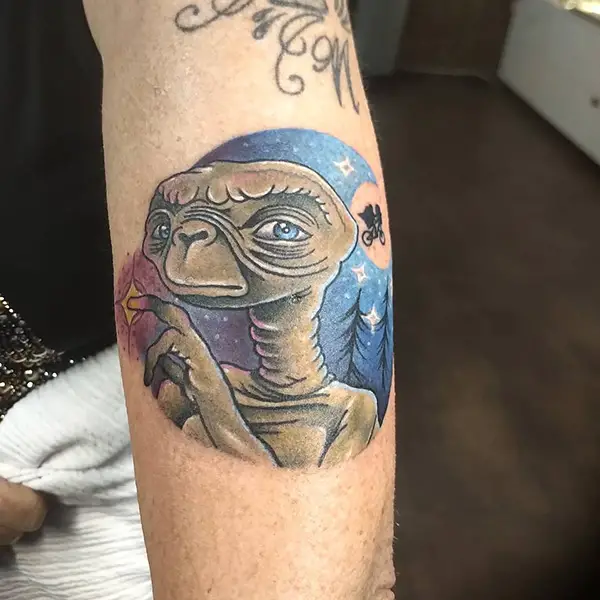 Realistic Alien Tattoo