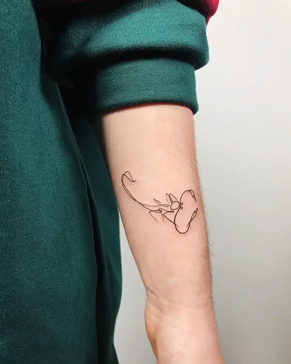 A Line Scorpion Tattoo