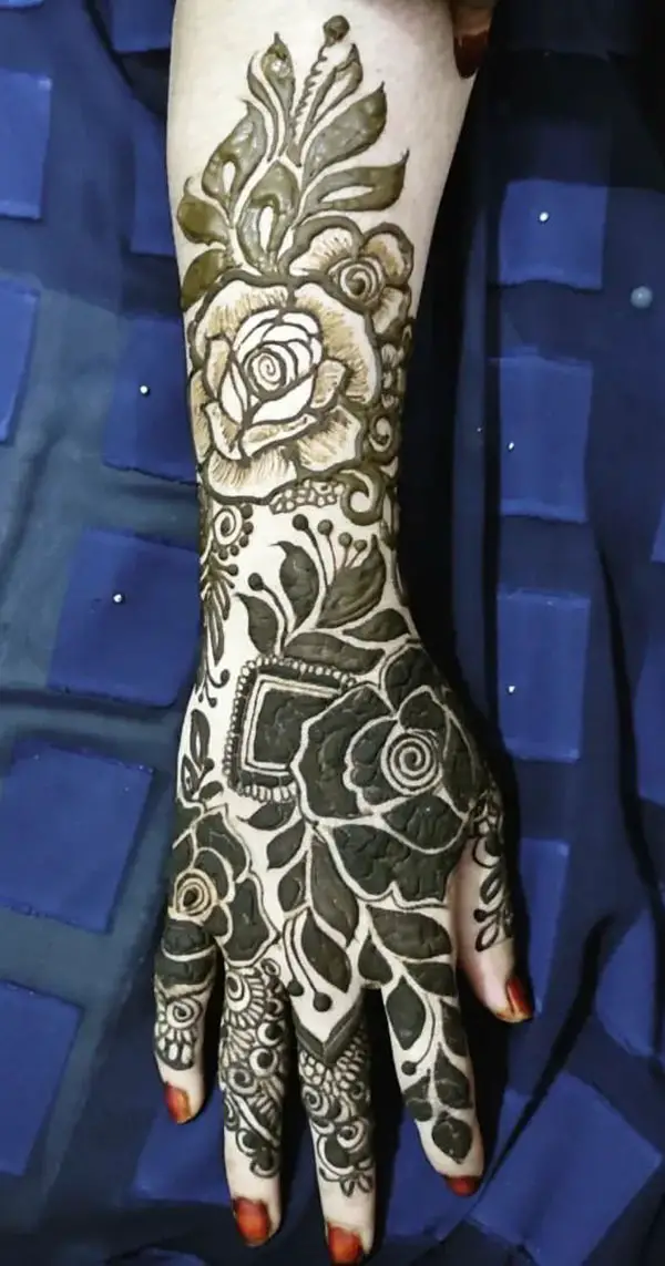 100+ New Rose Mehndi Designs 2023 (Rose Flower) - TailoringinHindi