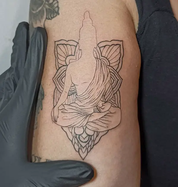 Buddha Outline Tattoo