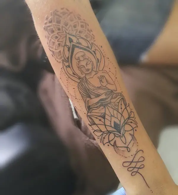 Buddha Tattoo on Forearm