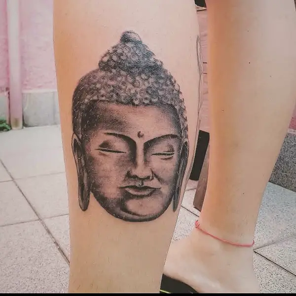 Buddha Tattoo on Leg