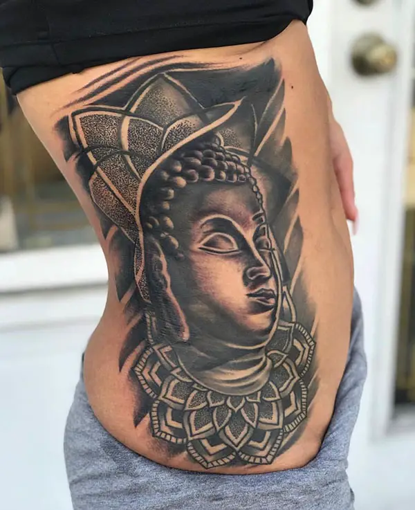 Buddha Tattoo on Waist