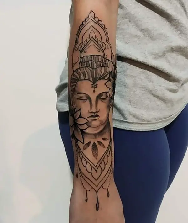 Buddha and Mandala Tattoo