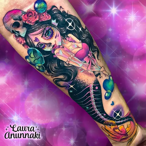 Catrina Mermaid Tattoo