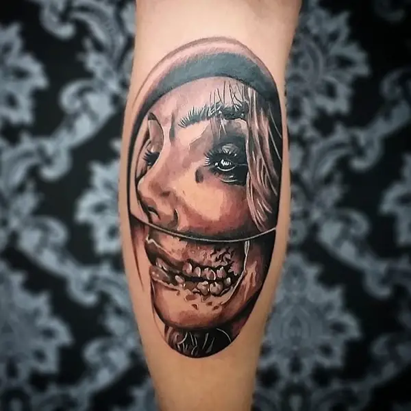 Catrina Tattoo with Some Realistic Details