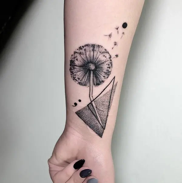 Dandelion with a Semi-Colon