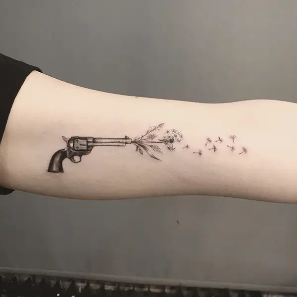 Gun Shooting Dandelion Seeds