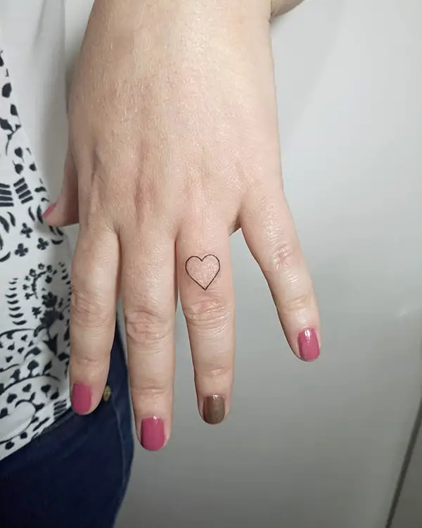 Heart Shape Tattoo as a Replacement for Ring