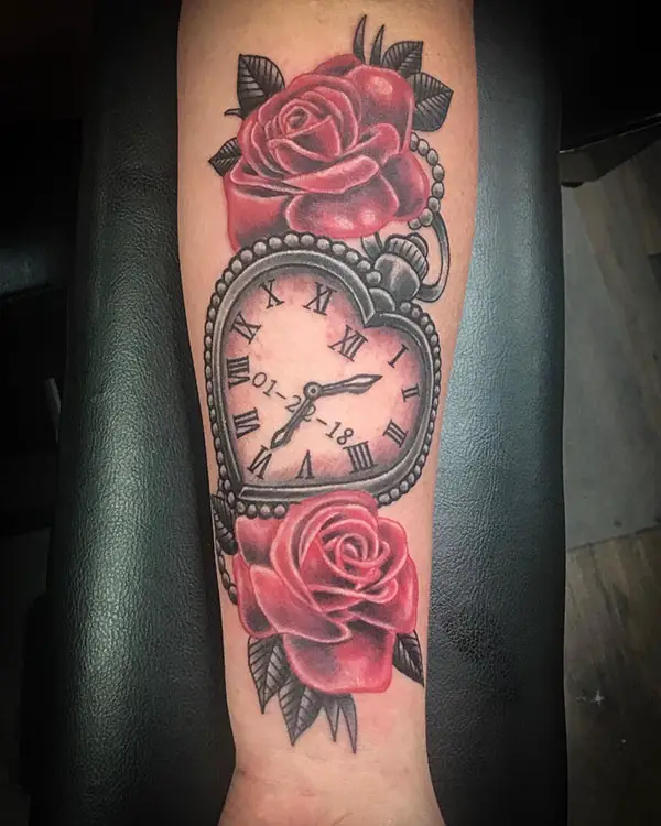 64 Timeless Clock and Rose Tattoo Ideas To Try Out Today