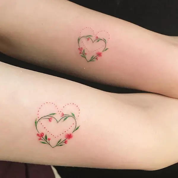 Heart Symbol with Roses on its Outline