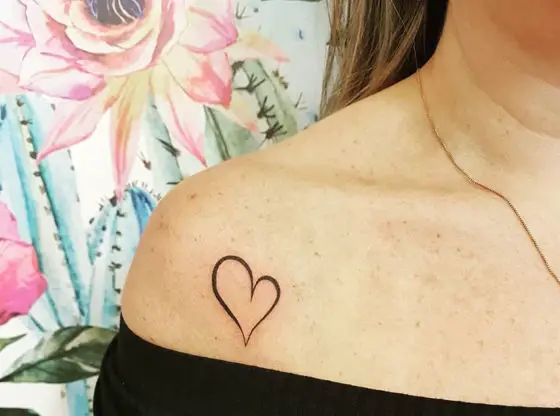 35 Cute Heart Tattoo Designs On Shoulder You Will Love