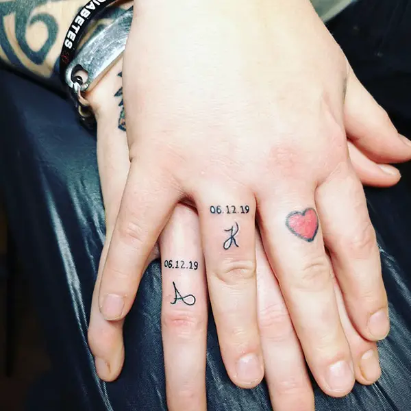 Heart Tattoo with Initials
