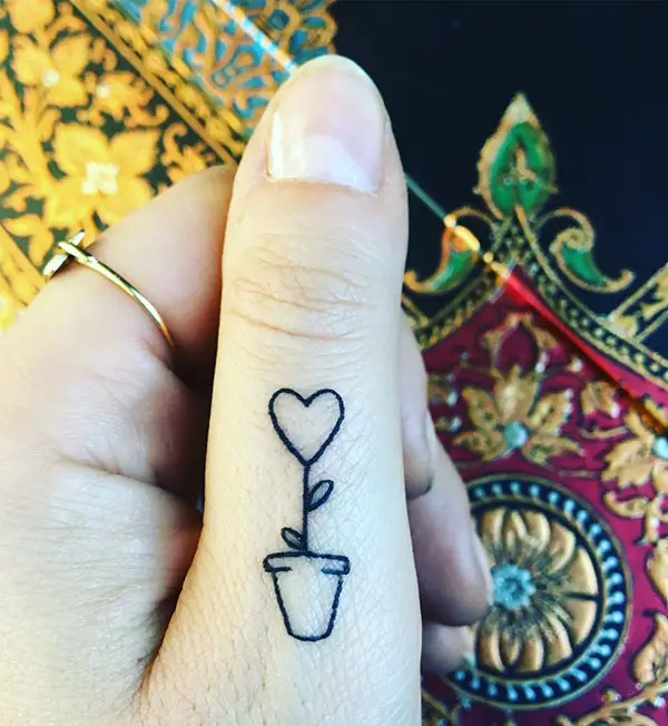 Heart Tattoo on a Pot