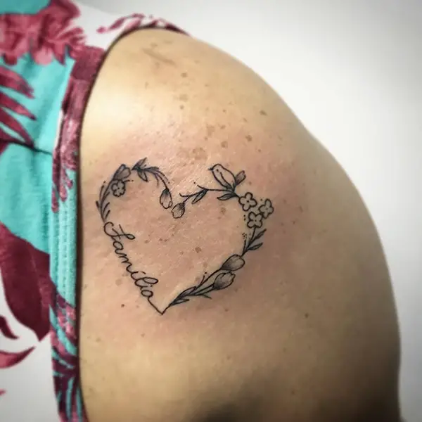 Heart with Family Mentioned in its Outline