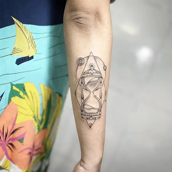 Hourglass with Geometric Shape