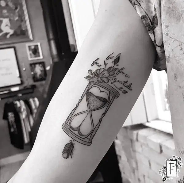 Hourglass with a Quotation