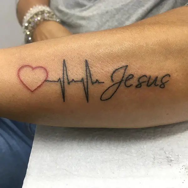 Jesus with a Heart Symbol