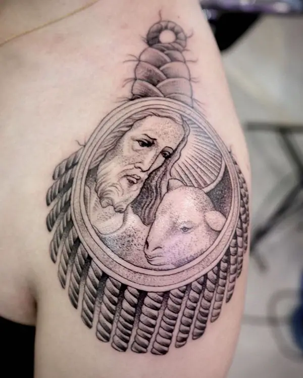 Jesus with a Sheep Tattoo