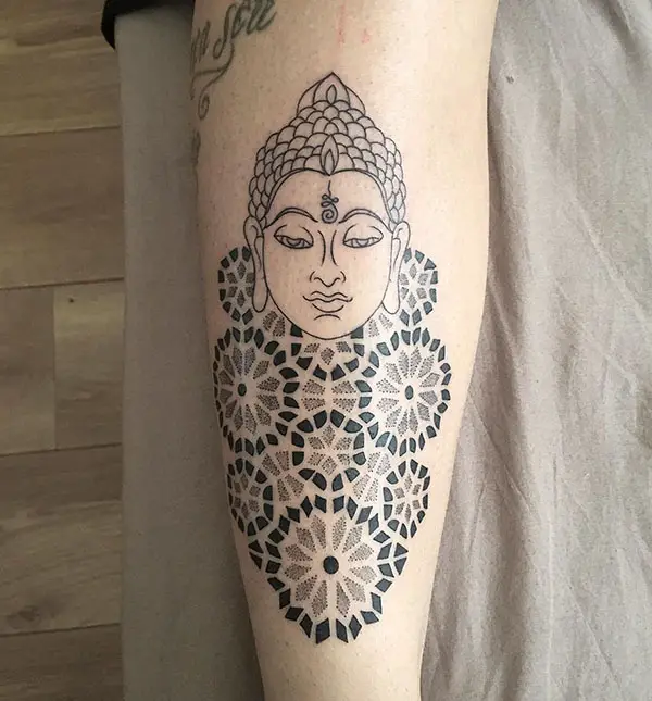 Mandala Pattern and Buddha Tattoo