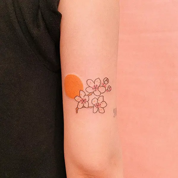 Minimalistic Flower Tattoo