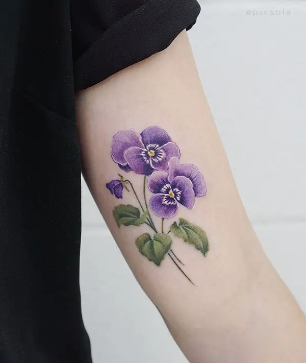 Purple Flower Tattoo