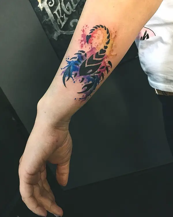 Scorpion with Color Splashes