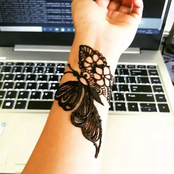 Simple Butterfly Mehndi Design