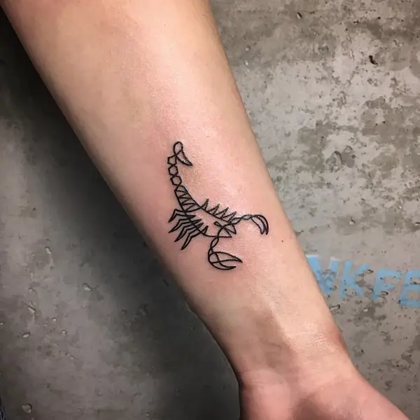 Simple Scorpion Tattoo on Wrist