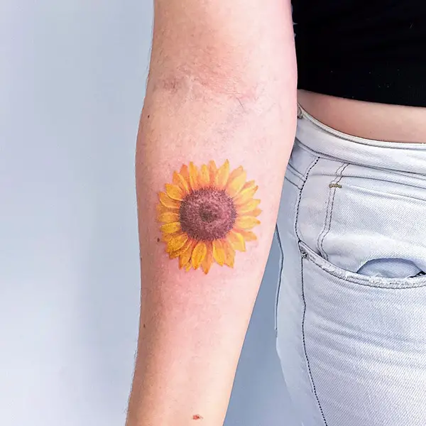 Simple Sunflower Tattoo