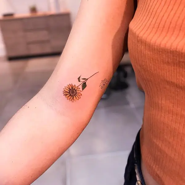 Small Sunflower Tattoo