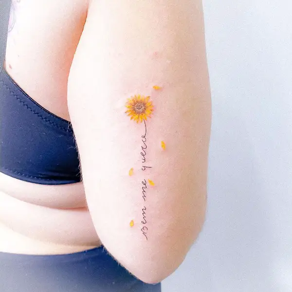 Sunflower with a Quote