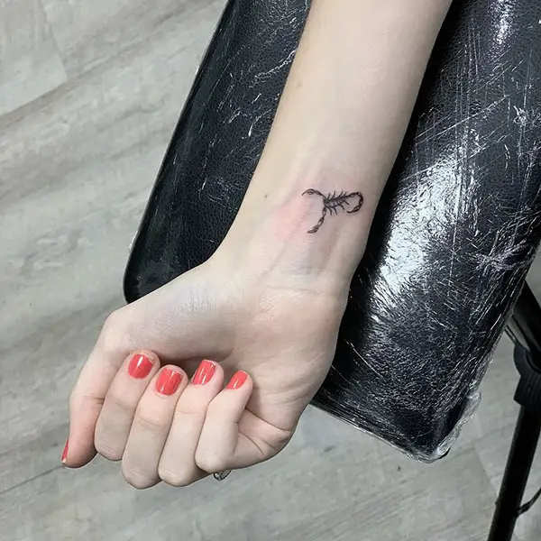 Tiny Scorpion Tattoo