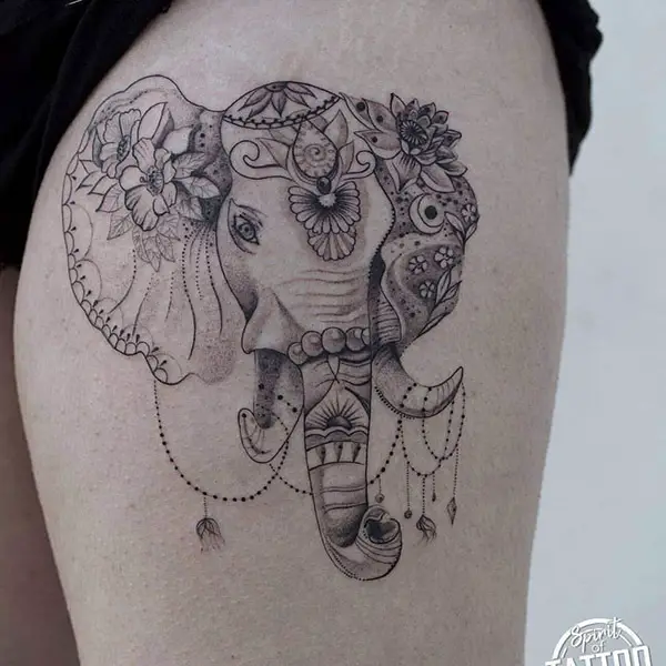 Tribal Elephant Tattoo