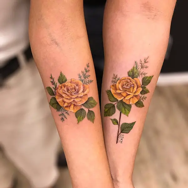 Yellow Rose Tattoo