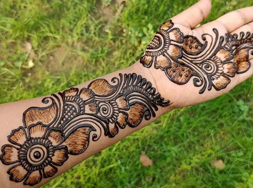 shaded mehndi designs